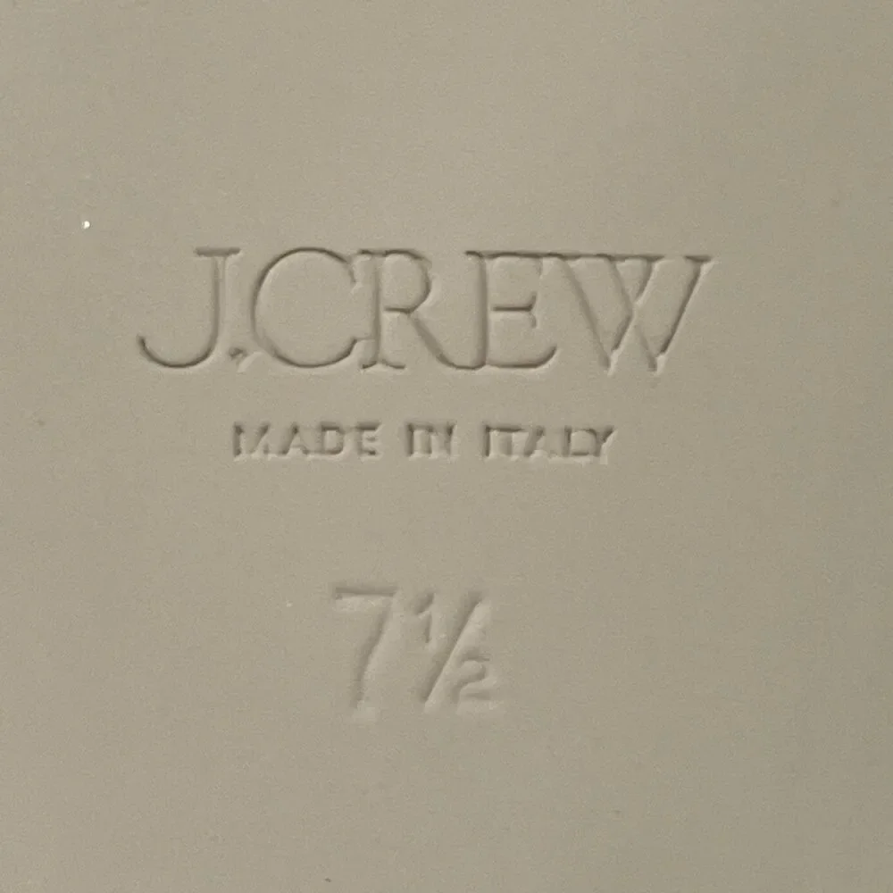J Crew T-Strap Italian Leather Kitten Heels Womens 7.5 Aged Taupe‎ CR930
